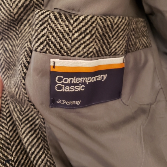 Men's wool herringbone blazer - Picture 9 of 10